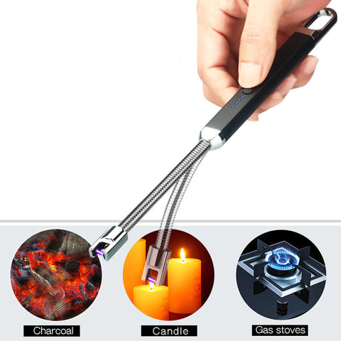 Aluminum-Zinc Alloy USB Windproof Arc Lighter